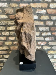 An architectural red sandstone fragment with a divinity, India, 13th C.