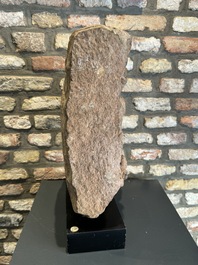 An architectural red sandstone fragment with a divinity, India, 13th C.