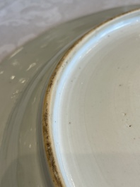 Three Chinese famille rose 'river landscape' dishes, Qianlong