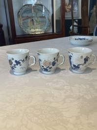 A set of six Chinese Imari-style cups and saucers from the Nanking cargo, Qianlong
