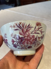 A varied collection of Chinese famille rose teawares, Yongzheng/Qianlong