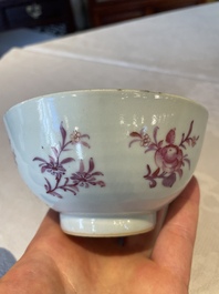 A varied collection of Chinese famille rose teawares, Yongzheng/Qianlong