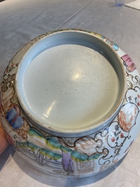 A Chinese famille rose 'mandarin subject' bowl, Qianlong