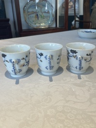 A set of six Chinese Imari-style cups and saucers from the Nanking cargo, Qianlong
