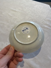A set of six Chinese Imari-style cups and saucers from the Nanking cargo, Qianlong