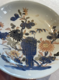 A set of six Chinese Imari-style cups and saucers from the Nanking cargo, Qianlong