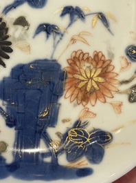 A set of six Chinese Imari-style cups and saucers from the Nanking cargo, Qianlong