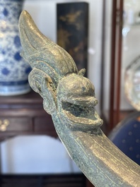 A bronze Khmer palanquin fitting, Cambodia or Thailand, probably Angkor period, 13th C.