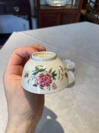 A varied collection of Chinese famille rose teawares, Yongzheng/Qianlong