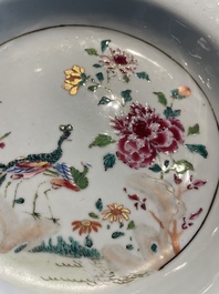 A collection of 22 Chinese famille rose and Imari-style plates, 18th C.