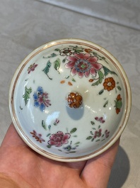 A varied collection of Chinese famille rose teawares, Yongzheng/Qianlong