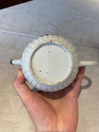 Two Chinese famille rose teapots, ten cups and nine saucers, Qianlong