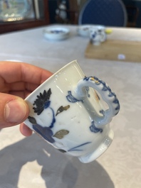 A set of six Chinese Imari-style cups and saucers from the Nanking cargo, Qianlong