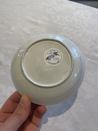 A set of six Chinese Imari-style cups and saucers from the Nanking cargo, Qianlong
