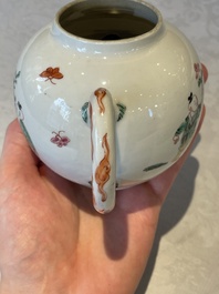 A varied collection of Chinese famille rose teawares, Yongzheng/Qianlong