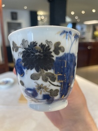 A set of six Chinese Imari-style cups and saucers from the Nanking cargo, Qianlong