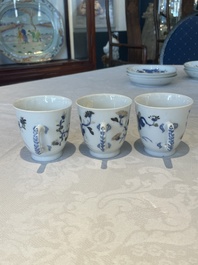 A set of six Chinese Imari-style cups and saucers from the Nanking cargo, Qianlong