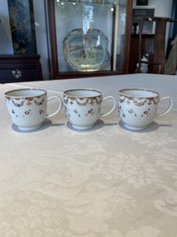 A varied collection of Chinese famille rose teawares, Yongzheng/Qianlong