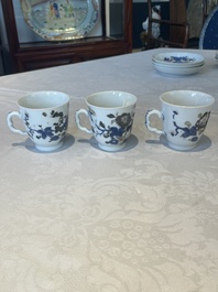 A set of six Chinese Imari-style cups and saucers from the Nanking cargo, Qianlong
