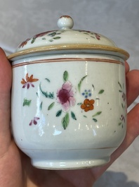 A varied collection of Chinese famille rose teawares, Yongzheng/Qianlong
