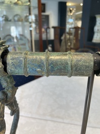 A bronze Khmer palanquin fitting, Cambodia or Thailand, probably Angkor period, 13th C.