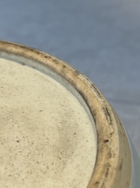 A pair of fine Chinese famille rose 'botanical Merian-style' jars with wooden covers, Qianlong