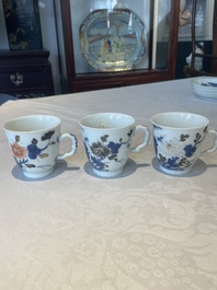 A set of six Chinese Imari-style cups and saucers from the Nanking cargo, Qianlong