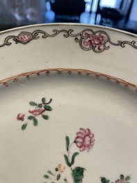A collection of 22 Chinese famille rose and Imari-style plates, 18th C.