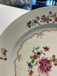 A collection of 22 Chinese famille rose and Imari-style plates, 18th C.