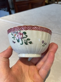 A varied collection of Chinese famille rose teawares, Yongzheng/Qianlong