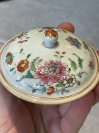 A varied collection of Chinese famille rose teawares, Yongzheng/Qianlong