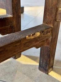A pair of Chinese Huanghuali wood chairs, Ming