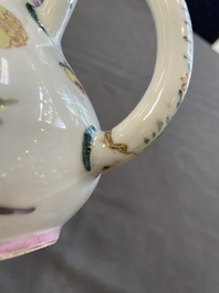 Two Chinese famille rose teapots and a bowl, Qianlong