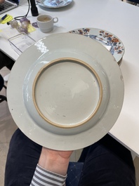 A collection of eleven Chinese Imari-style plates with floral design, 18th C.