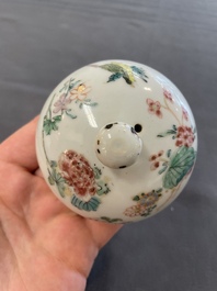 Two Chinese famille rose teapots and a bowl, Qianlong