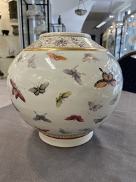 A Chinese famille rose 'butterfly' vase, Guangxu mark and of the period