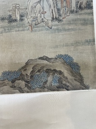 Qian Huian 錢慧安 (1833-1911): 'Playing boys', ink and colour on silk, 19/20th C.