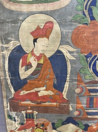 A thangka depicting Lama, Tibet, 18/19th C.