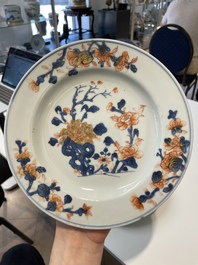 A collection of eleven Chinese Imari-style plates with floral design, 18th C.
