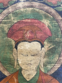 A thangka depicting Lama, Tibet, 18/19th C.