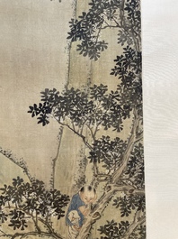 Qian Huian 錢慧安 (1833-1911): 'Playing boys', ink and colour on silk, 19/20th C.