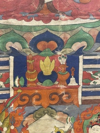 A thangka depicting Lama, Tibet, 18/19th C.