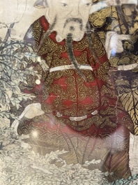 Chinese school: 'Deities in heaven', ink and colour on silk, 19th C.