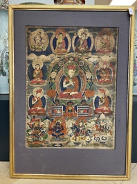 A thangka depicting Lama, Tibet, 18/19th C.