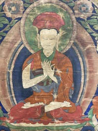 A thangka depicting Lama, Tibet, 18/19th C.