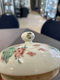Two Chinese famille rose teapots and a bowl, Qianlong