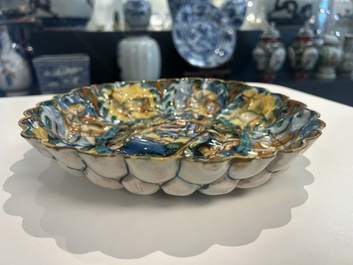 An Italian maiolica 'Istoriato' crespina with Diana and Actaion, workshop of Angelo and Ludovico Picchi, Casteldurante, ca. 1550
