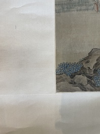 Qian Huian 錢慧安 (1833-1911): 'Playing boys', ink and colour on silk, 19/20th C.