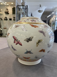 A Chinese famille rose 'butterfly' vase, Guangxu mark and of the period