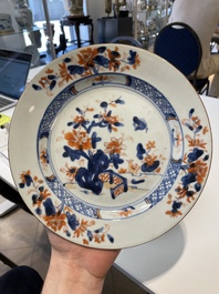 A collection of eleven Chinese Imari-style plates with floral design, 18th C.